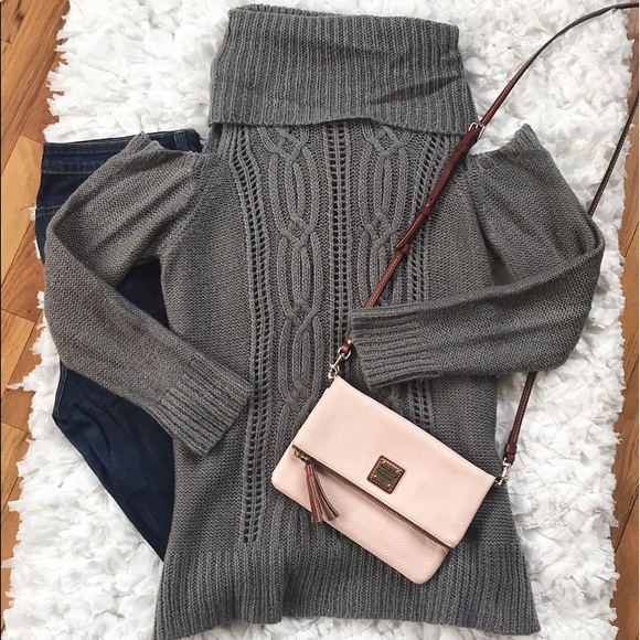 Say What? Sweaters - Cold Shoulder Turtleneck Sweater